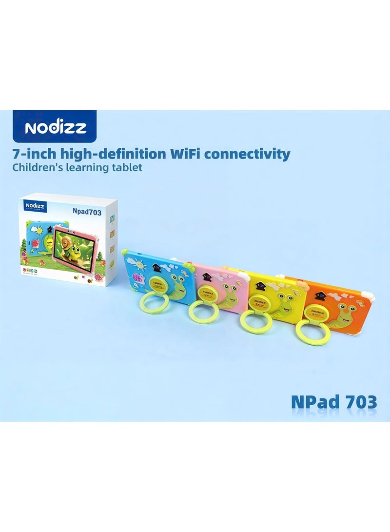 Npad703 Kids Tablet –Android 15.0, 7″ HD Learning Tablet | Android 15, Dual 2MP Cameras, Memory 4GB+128GB, Wi-Fi, 3200 mAh, Durable Kid-Friendly Design, Pink Color - Image 2